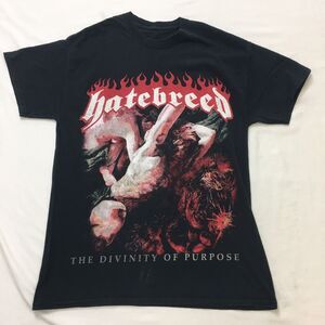 HATEBREED Tour Shirt Men L Black Distressed Divinity of Purpose Fall 2013 SS